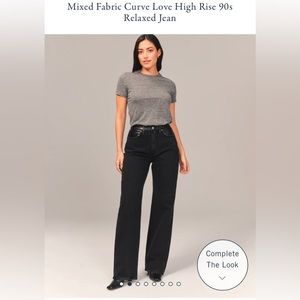 Abercrombie Curve Love High Rise Relaxed 90s Jean